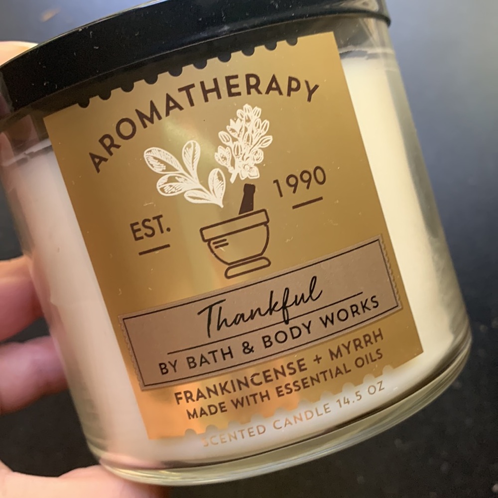 Thankful - frankincense & myrrh 3 wick candle (2019)